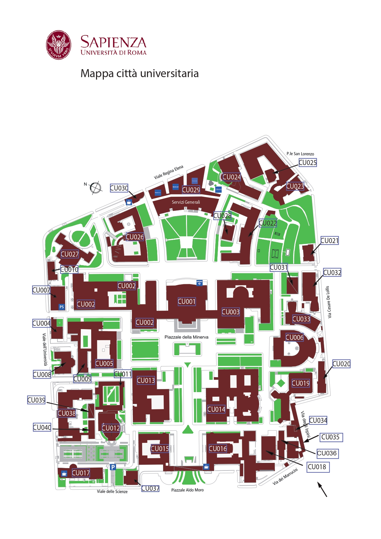 University Of Rome Campus Map