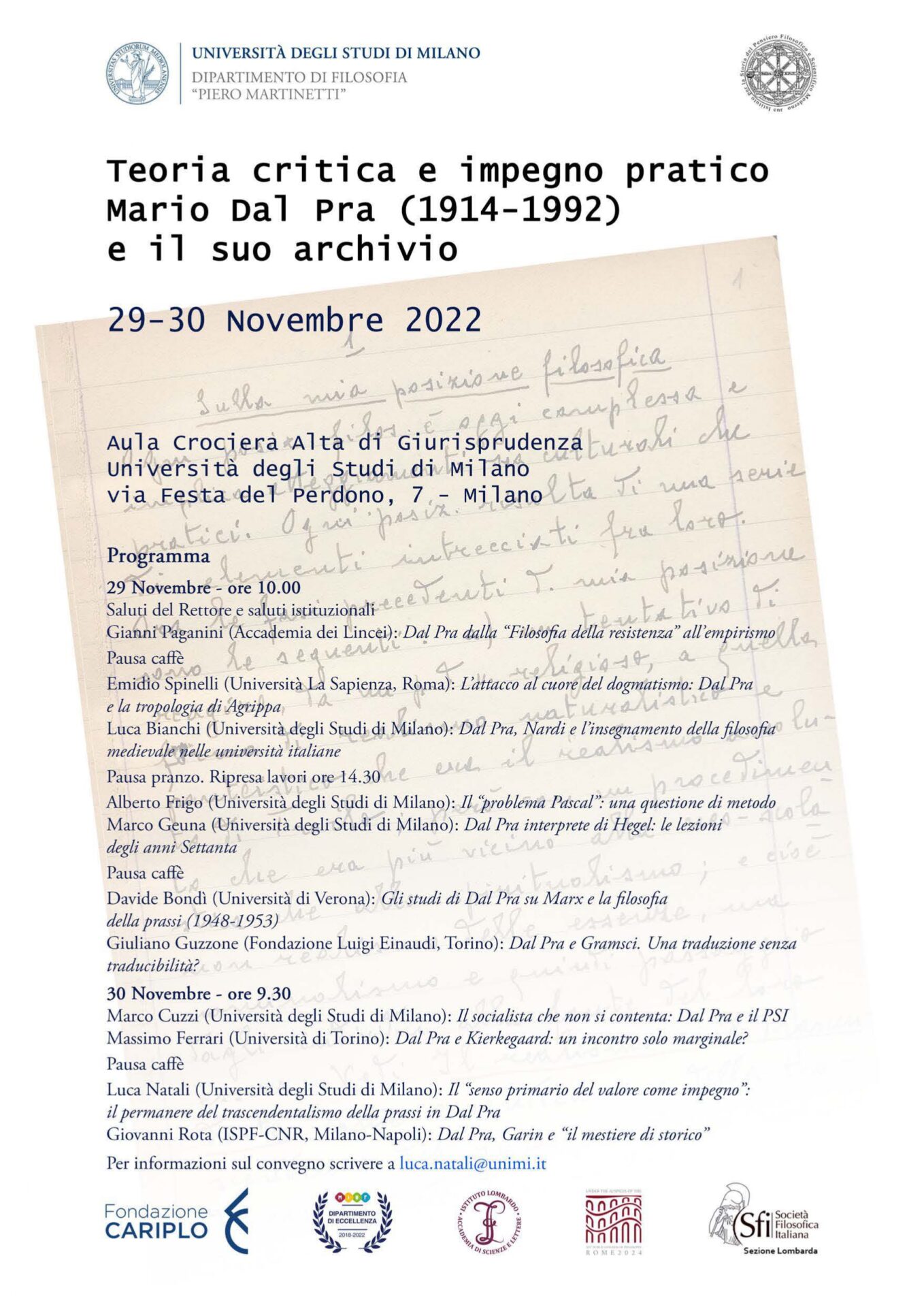 Teoria critica e impegno pratico, Mario Dal Pra (1914-1992) e il suo ...